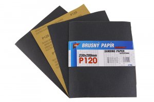 CSISZOLÓ PAPÍR 230X280MM P120 10DB/CS VÍZÁLLÓ