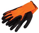 KESZTYŰ MÁRTOTT LATEX 10' FEKETE TENYÉR,NARANCS HÁT