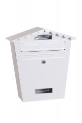 POSTALÁDA 290X360X105MM KULCSOS FEHÉR